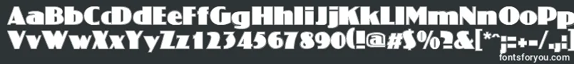 Kolosscontour-fontti – valkoiset fontit mustalla taustalla