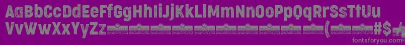 Weitere Informationen zur CocogooseCondensedLetterpressTrial-Schriftart CocogooseCondensedLetterpressTrial-Schriftart – Graue Schriften auf violettem Hintergrund