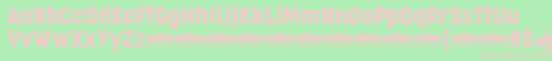 CocogooseCondensedLetterpressTrial Font – Pink Fonts on Green Background