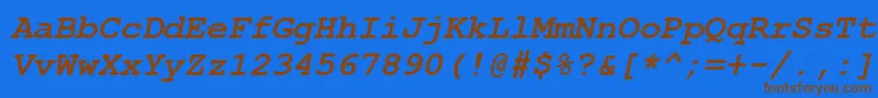 More about Courbi0 Font Courbi0 Font – Brown Fonts on Blue Background