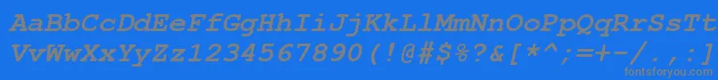 Courbi0 Font – Gray Fonts on Blue Background