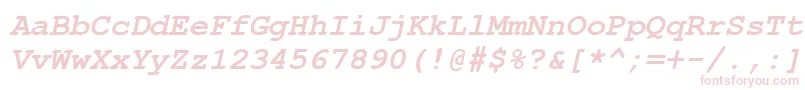 Courbi0 Font – Pink Fonts on White Background