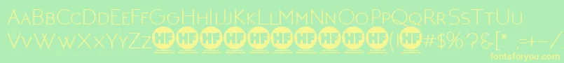 NeotericRegularDemoVersion Font – Yellow Fonts on Green Background