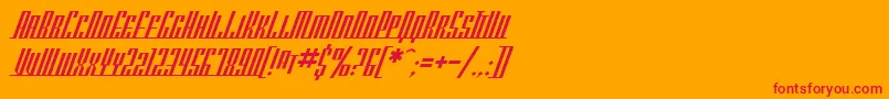 SfAmericanaDreamsSc Font – Red Fonts on Orange Background