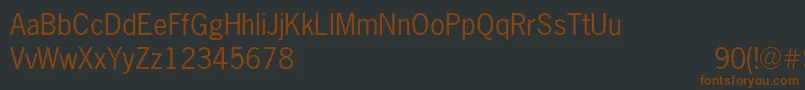fuente NewsGothicNormal – Fuentes Marrones Sobre Fondo Negro