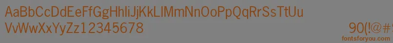 Шрифт NewsGothicNormal – коричневые шрифты на сером фоне