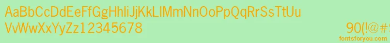 NewsGothicNormal Font – Orange Fonts on Green Background