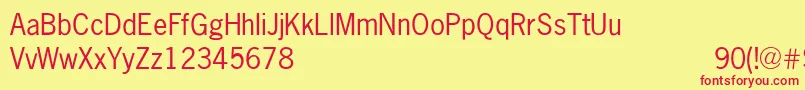 fuente NewsGothicNormal – Fuentes Rojas Sobre Fondo Amarillo