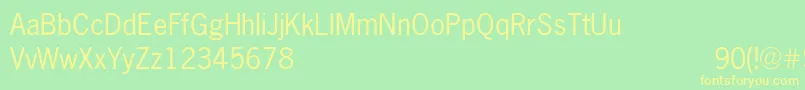 fuente NewsGothicNormal – Fuentes Amarillas Sobre Fondo Verde
