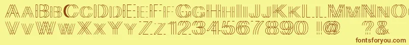 Skygge Font – Brown Fonts on Yellow Background