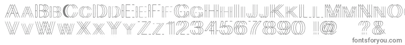 Skygge-fontti – harmaat kirjasimet valkoisella taustalla