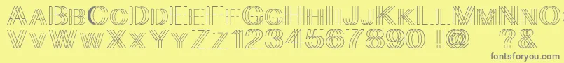 Skygge Font – Gray Fonts on Yellow Background