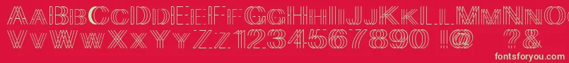 Skygge Font – Green Fonts on Red Background