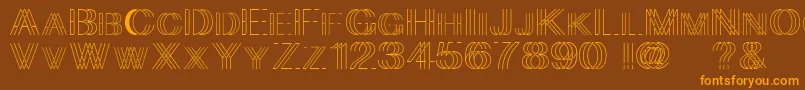 Skygge Font – Orange Fonts on Brown Background
