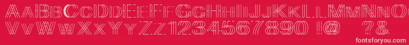 Skygge Font – Pink Fonts on Red Background