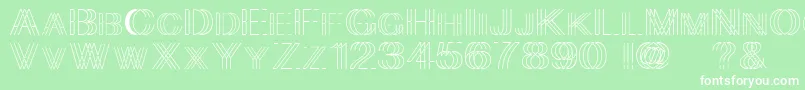 Skygge Font – White Fonts on Green Background