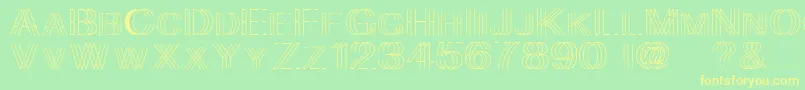 Skygge Font – Yellow Fonts on Green Background