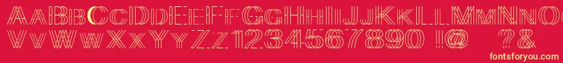 Skygge Font – Yellow Fonts on Red Background