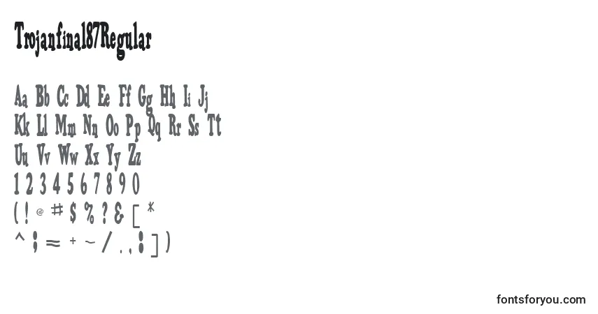 Trojanfinal87Regular Font – alphabet, numbers, special characters