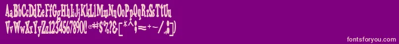 Trojanfinal87Regular Font – Pink Fonts on Purple Background