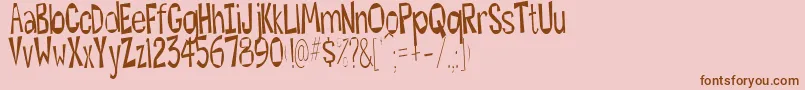 Hesitant Font – Brown Fonts on Pink Background