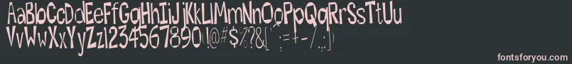 Hesitant Font – Pink Fonts on Black Background
