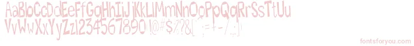 Hesitant Font – Pink Fonts on White Background