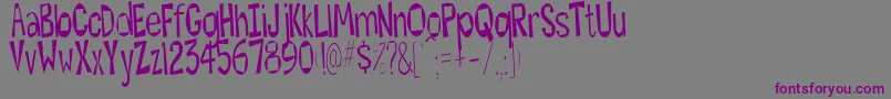 Hesitant Font – Purple Fonts on Gray Background