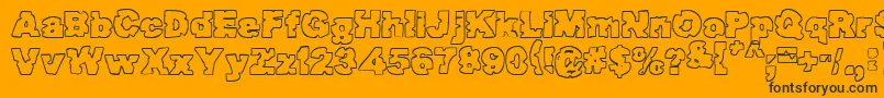 Raptorattack Font – Black Fonts on Orange Background