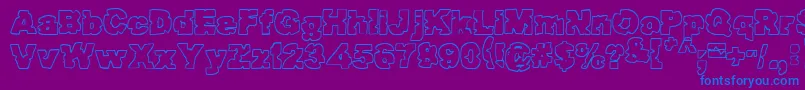 Raptorattack Font – Blue Fonts on Purple Background