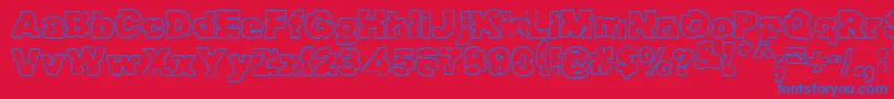 Raptorattack Font – Blue Fonts on Red Background