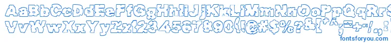 Raptorattack Font – Blue Fonts on White Background