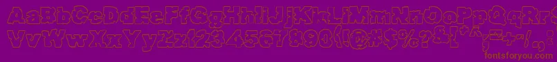 Raptorattack Font – Brown Fonts on Purple Background