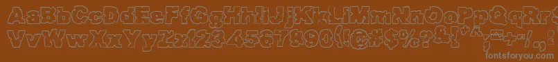 Raptorattack Font – Gray Fonts on Brown Background