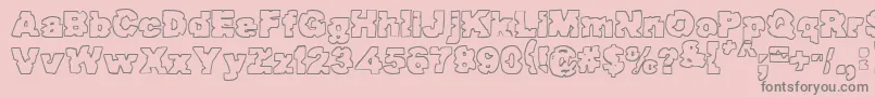 Raptorattack Font – Gray Fonts on Pink Background