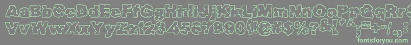 Raptorattack Font – Green Fonts on Gray Background