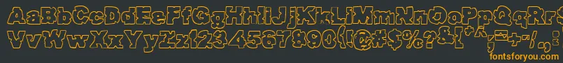 Raptorattack Font – Orange Fonts on Black Background