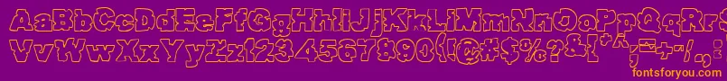 Raptorattack Font – Orange Fonts on Purple Background