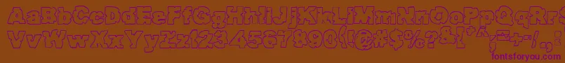 Raptorattack Font – Purple Fonts on Brown Background