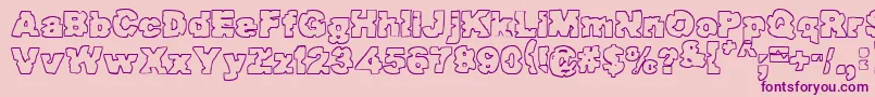 Raptorattack Font – Purple Fonts on Pink Background