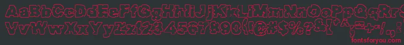 Raptorattack Font – Red Fonts on Black Background