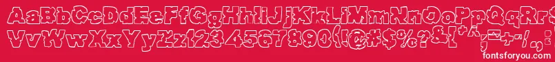 Raptorattack Font – White Fonts on Red Background