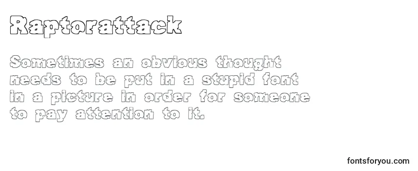Review of the Raptorattack Font