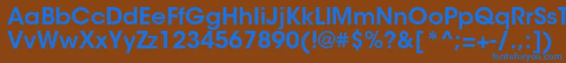 Шрифт ItcavantgardestdDemi – синие шрифты на коричневом фоне