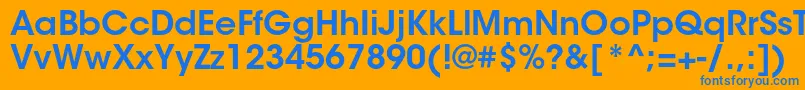 ItcavantgardestdDemi Font – Blue Fonts on Orange Background