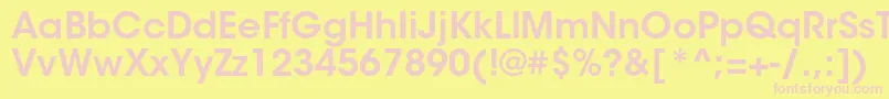 ItcavantgardestdDemi Font – Pink Fonts on Yellow Background