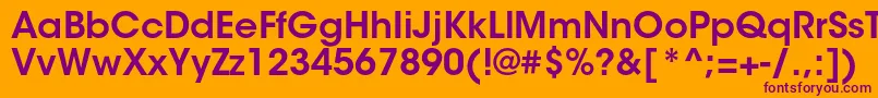 ItcavantgardestdDemi Font – Purple Fonts on Orange Background