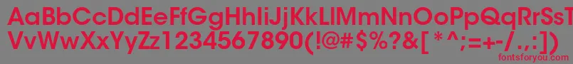 ItcavantgardestdDemi Font – Red Fonts on Gray Background