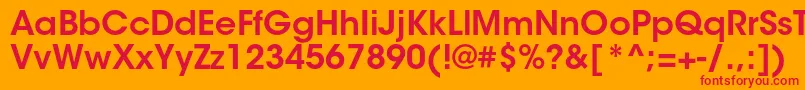 ItcavantgardestdDemi Font – Red Fonts on Orange Background