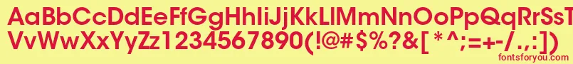 ItcavantgardestdDemi Font – Red Fonts on Yellow Background